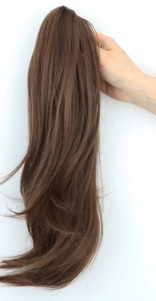 The Claw-Clip Ponytail in Chestnut Brown