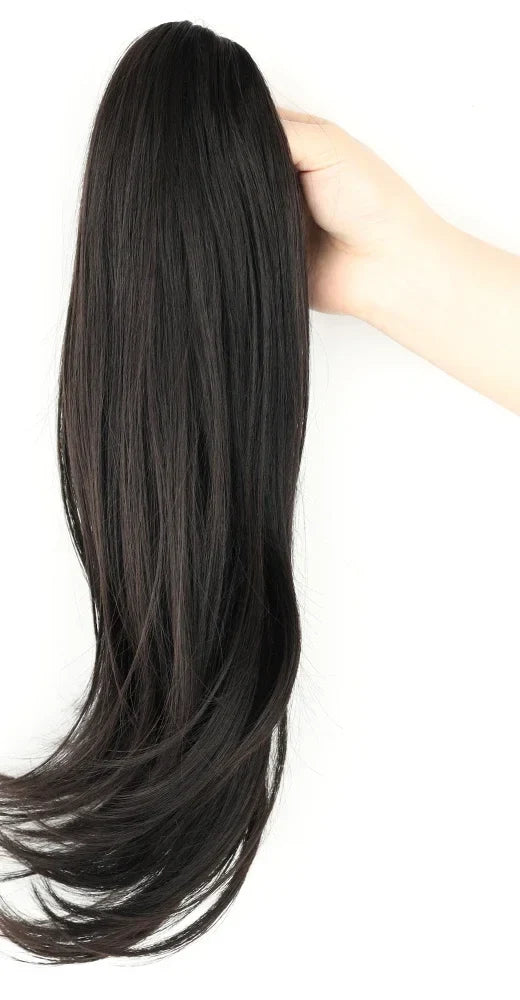 The Claw-Clip Ponytail in Darkest Brown