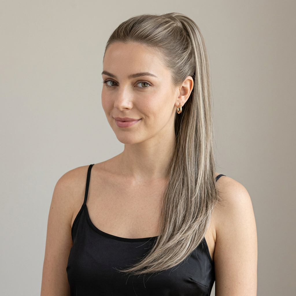 Ash Brown Blonde – on model, front view