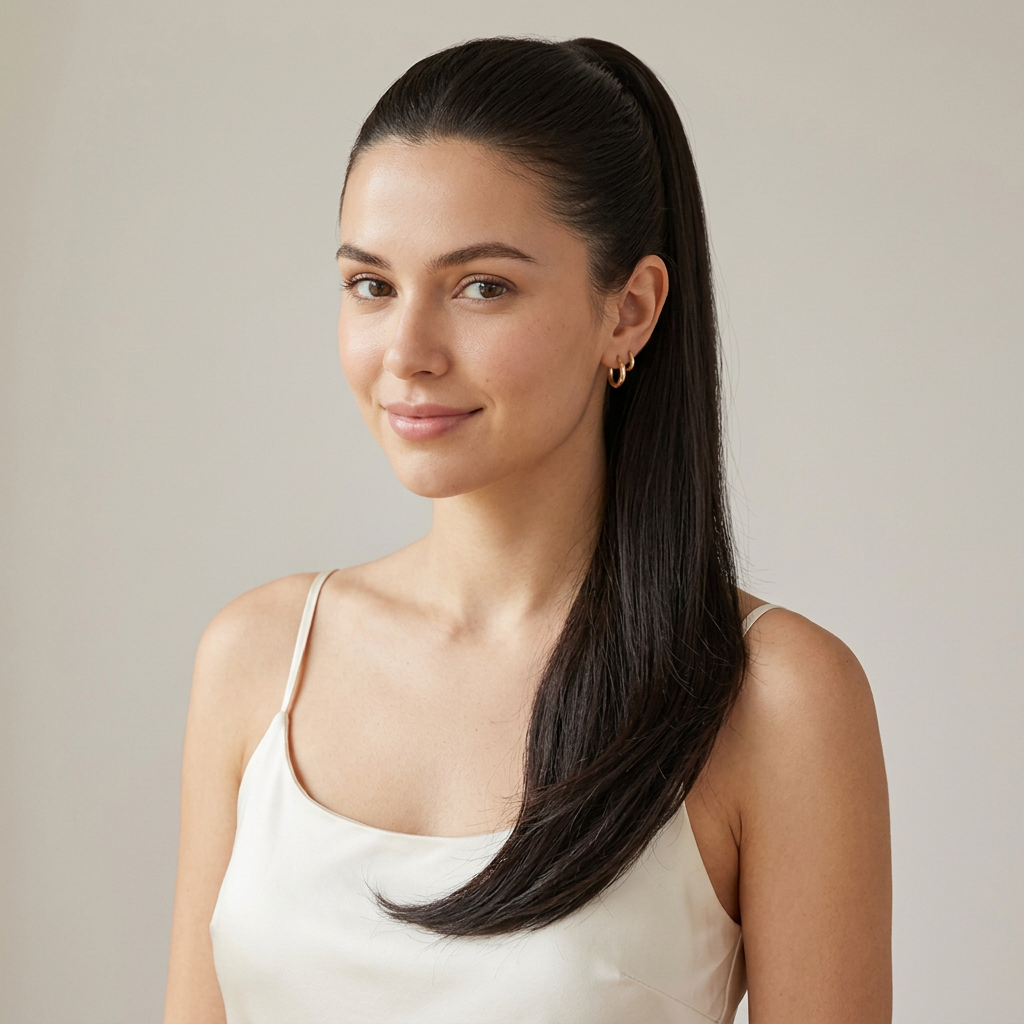 Darkest Brown – on model, front view