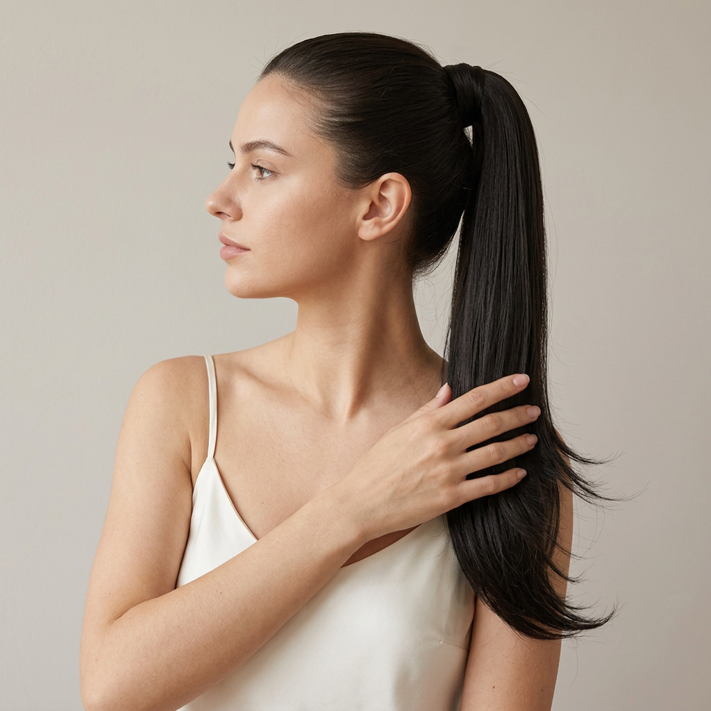 Darkest Brown – on model, side view