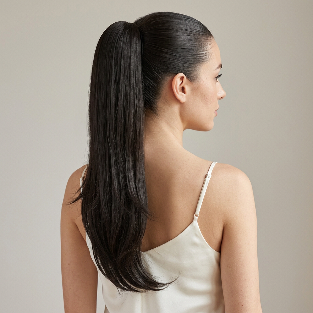 Darkest Brown – on model, back view
