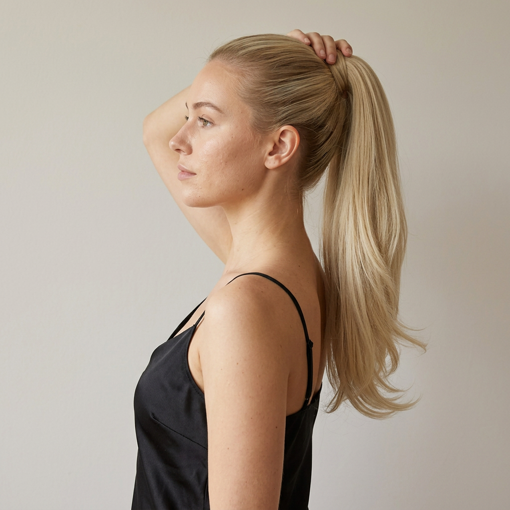 Golden Blonde – on model, side view
