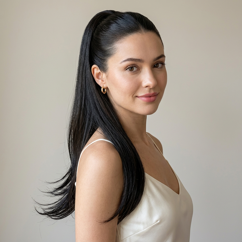 Natural Black – on model, front view