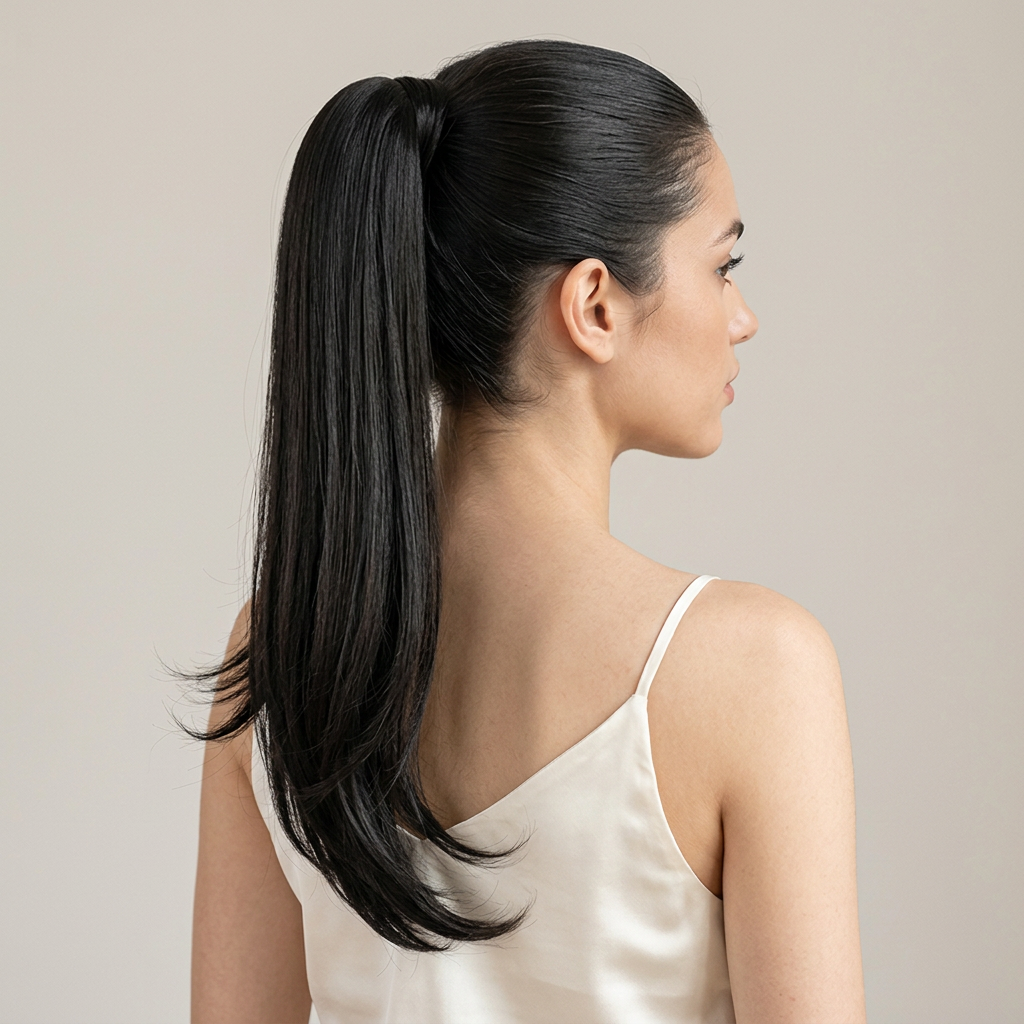 Natural Black – on model, back view